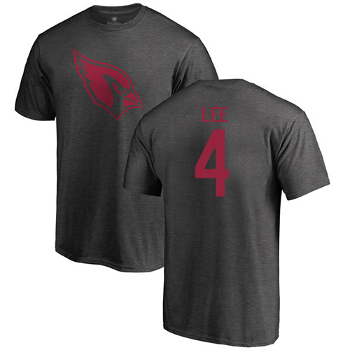 Arizona Cardinals Men Ash Andy Lee One Color NFL Football #4 T Shirt